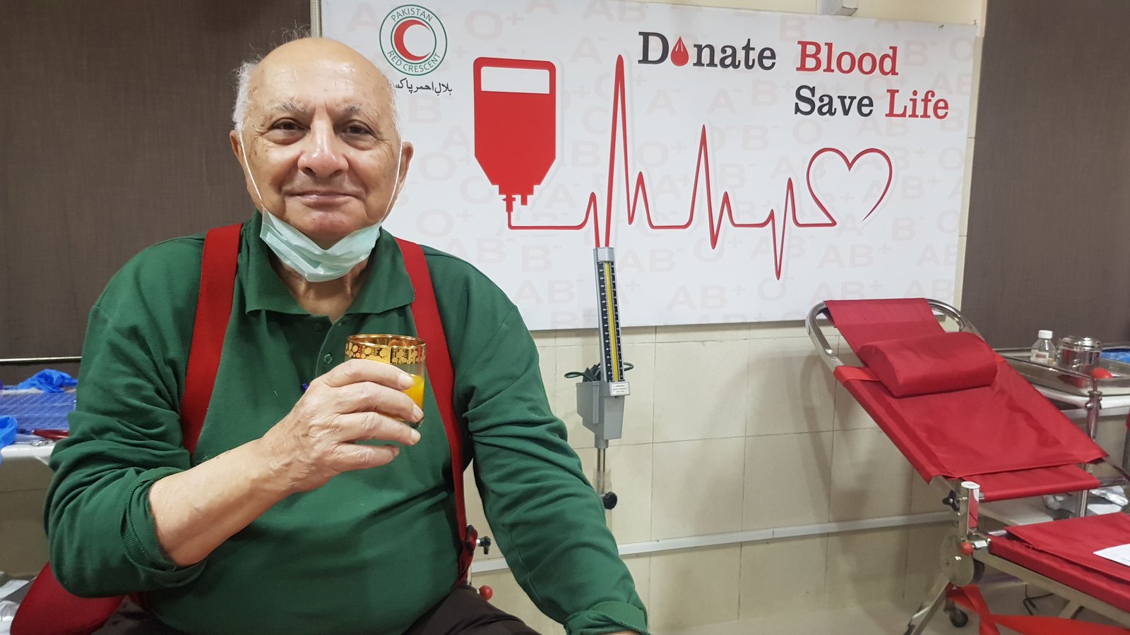 82 year old regular blood donor