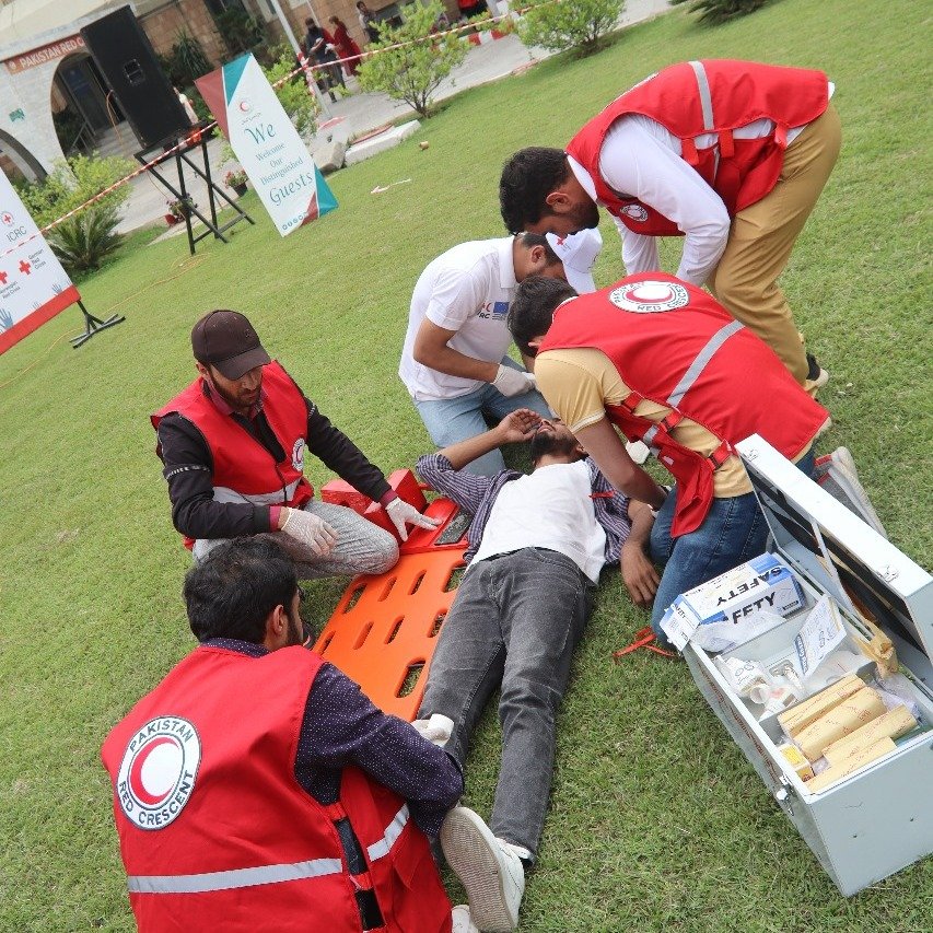 First-Aid simulation exercise on RCRC day
